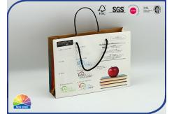 China Reusable Nylon Handle Pure Natural Kraft Paper Bags For Apparel supplier