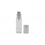 Cosmetic Perfume 3ml Cylinder Tester Glass Spray Bottle With Aluminum Sprayer for sale