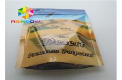 China Glossy / Matte Effect Plastic Pouches Packaging Three Side Seal For Herbal Incense supplier