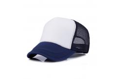 China Blue / Yellow Trucker Mesh Cap , Custom Mesh Trucker Hats For Business supplier
