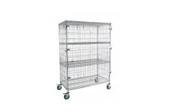China Customized ESD Storage 4 Layers Shelf Trolley Wire Mesh Shelving Cart supplier