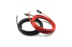 China 10 AWG Tinned Copper Solar Panel Extension Cable Wire With Connectors PV supplier