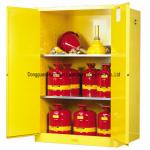 Double Doors Flammable Safety Cabinet , Chemical Lab Yellow Flammable Cabinet for sale
