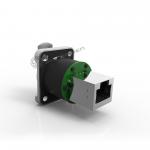 RJ45 Panel Mount Ethernet Chassis Connector Custom 8 Pin Plug Socket for sale