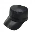 Unisex Custom Leather Hats , Leather Baseball Cap Plain Pattern ODM Designs