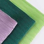 Supple Stretch Plisse 100% Polyester Pleated Fabric Stripe Fluid 200g