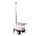 Solar Security Surveillance Trailer With 4K Cameras For Temporary Engineering Security
