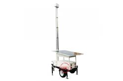 China Solar Security Surveillance Trailer With 4K Cameras For Temporary Engineering Security supplier