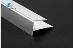 China 6463 Aluminum Stair Nosing Edge Trim F Shaped Mill Finished Anodized supplier