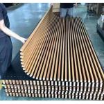 11mm / 13mm Flexible Curved Wood Slat Acoustic Panels For Restaurant Hall Wall for sale