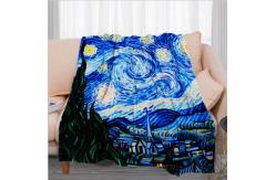 China 100 Polyester Fleece Throw Blankets Machine Weaved For Living Room supplier