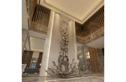 China Mirror Finish Waterfall Wall Sculpture Hotel Decoration Abstrct supplier