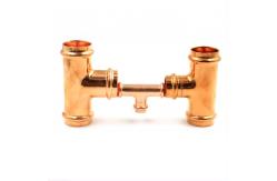 China DN20 Connection Threaded Copper Nickel Equal Tee For Water Pipe Industry supplier