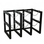 ISO9001 6 Cylinder Transport Rack 3 Wide By 2 Deep N2 Bottle Rack for sale