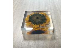 China Custom Sunflower Paperweight Acrylic Globe Paperweight supplier