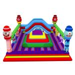 Square Shape Inflatable Sports Games Monsters Themed Soft Air Mountain With Big Slide Inside for sale