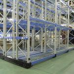 Blue Automated Storage Racking System , Electric Mobile Warehouse Racking System for sale
