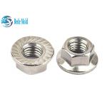 Hex Head Flange Nuts  Fully Threaded Iron / Alloy Steel Material Metric Standard DIN 6932 for sale