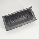 Office Brush Cover Flip Up Power Outlet With Sockets And Power Outlets for sale