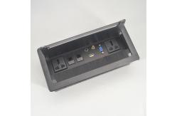 China Office Brush Cover Flip Up Power Outlet With Sockets And Power Outlets supplier