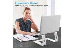 China Ergonomic Aluminum Portable Adjustable Laptop Stand Detachable 26cm supplier