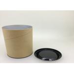 Anti - Rust Paper Tube Packaging With Metal Lid / Tea Tin Paper Cylinder Containers