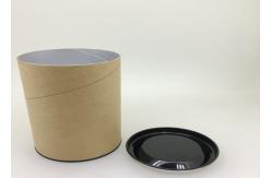 China Anti - Rust Paper Tube Packaging With Metal Lid / Tea Tin Paper Cylinder Containers supplier