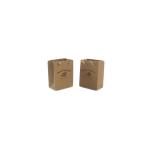 Doypack Stand Up Pouch Small Handmade Kraft Paper Bag Recycled With Handle