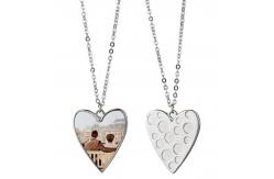 China Sublimation Love Heart Necklace Valentines Necklace For Heat Transfer supplier