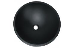 China Hotel Acid Matt Black Basin Round Bathroom Glass Anti Rust Finish supplier