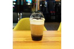 China Pp Milk Tea Transparent Plastic Cup With Lids Customized Logo Bpa Free supplier