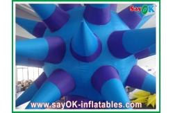 China Hanging Inflatable Lighting Decoration , Purple 2m Inflatable Led Star supplier