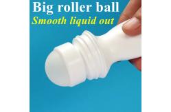 China 50ml 60ml Empty Roll On Deodorant Bottles HDPE White Golden supplier
