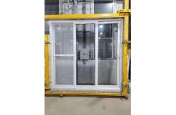 China White PVC UPVC Patio Sliding Door Exterior With Mosquito Net supplier