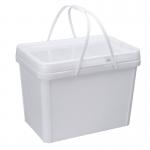 1.5L-25L Square Rectangle PP Bucket With Lid For Silk Screen / Heat Transfer Printing for sale