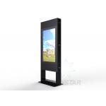 Multi Language Outdoor Touch Screen Kiosk Size Custom Free Standing Digital Signage for sale