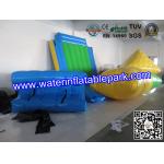 Blue Inflatable Floating Connection / Lake Floating Inflatable Water Park Game