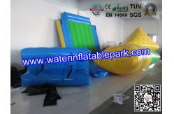 China Blue Inflatable Floating Connection / Lake Floating Inflatable Water Park Game supplier