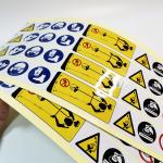 Offset Printing Custom Reflective Stickers Rectangular BOPP Safety Warning Label for sale
