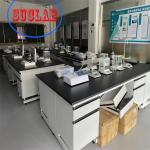 Chemical Resistant  Chemistry Lab Workbench Wood Lab Casework With Multiple Cabinets for sale