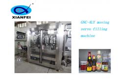 China Liquid Flat Bottle Servo Filling Machine Automatic Moving supplier