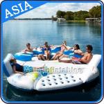 0.9mm Durable PVC Tarpaulin Inflatable Island Floating Lounge for sale