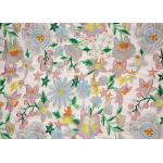 Polyester Multi Colored Dress Lace Fabric With Heavy Embroidery By OEKO TEX 100 for sale