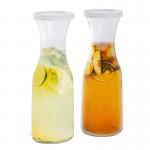 Dishwasher Safe Empty Juice Bottles , Iced Tea Wide Mouth Glass Bottle for sale