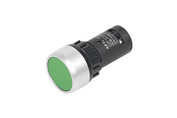 Round Green Digital Speed Indicator , Φ22.5mm Compact Pushbutton