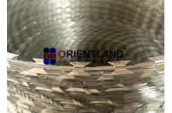 China CBT Concertina Razor Barbed Wire Coil Used In Prison Barriers / Detention Camps supplier