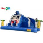 Amusement Park Inflatable Slide With Pool 19.7ft  Giant Inflatable Shark Water Slide For Kids for sale