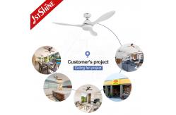 China Plastic High RPM Dimmable LED Ceiling Fan Light With Remote Control supplier