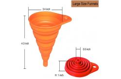 China Silicone Collapsible Funnel Set Kitchen Gadget For Bottle Liquid Transfer supplier