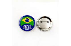 China Emblem / Lapel Pin Promotional Button Badge With Safety Pin For Marathon supplier